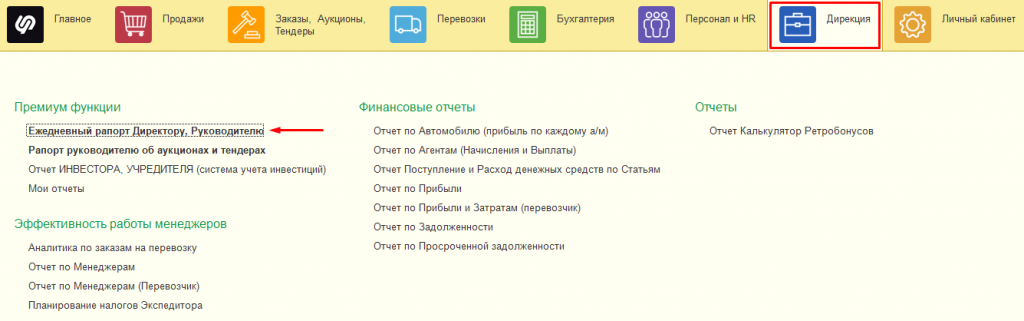 Ежедневный рапорт руководителю Ежедневный рапорт руководителю