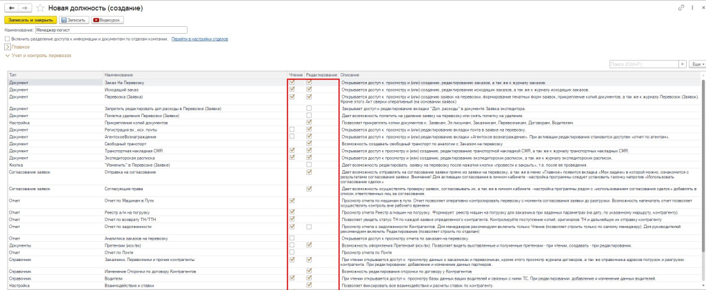 Новая должность (создание). Возможности Новая должность (создание). Возможности