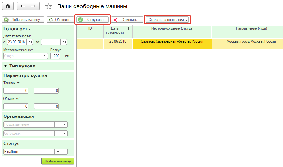 Загруженная машина